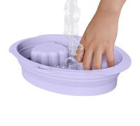 Nail Soaking Bowl, silicona Soak-Off contenedor, 9,06 x 6,69 in Professional-Grade Nail Remover, Hand Bath Tray, Portable Easy-Clean Design for Home, Salón, Travel, Care Tool