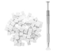 Nail Sponge - 4.73 inches Sponge Brush Applicator, Portable Gradient Tool Set, 200-pieces Gel NailSponges with Grabbing Pen | Lightweight Manicure Art Beauty Salon Tool for Wife Family Friends