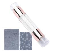 Nail Stamp Pen, Double Ended Tool, Rhinestone Stamping Kit, Manicure Pen for Salon Home Practice Women Beginners Design Decoration Creative Printing Tool Easy Use Professional Finish Set