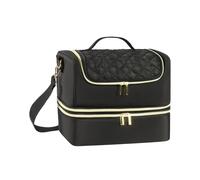 Nail Storage, Nail Bag Organiser, Nails Polish Storage, Professional Tool Pouch, Manicurist Organizer Bag, Nails Supplies Pouch with Handles 30x25x22cm for Manicurist, Negro, riferimento Alla