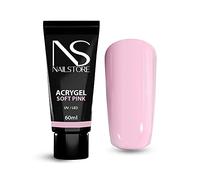 Nail Store - AcryGel Builder Gel Nail Extensión Esmaltes Semipermanentes de Uñas Gel Construcción para uñas Rápida Molde Finger UV LED - Acrigel Soft Pink Rosa 60ml