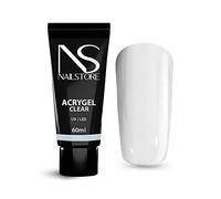 Nail Store AcryGel Transparente - Gel de Construcción de Alta Viscosidad - Sistema Híbrido Gel y Acrílico para Uñas - Ideal para Moldes Dual y de Papel - Curado UV/LED - Made in Italy (Transparente)