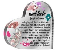 Nail Tech Gifts - Letrero decorativo de acrílico en forma de corazón para decoración de habitación