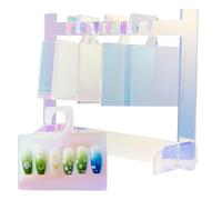 Nail Tip Sample Stand,Nail Tip Display Board - Junta de práctica de uñas de color de uñas de salón acrílico - Herramienta de manicura de diseño de arte profesional para la práctica del salón