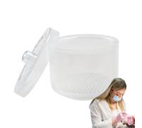 Nail Tool Box, Professional Clear Double Layer Detachable Manicure Case, Non-Slip Portable Station Storage Box, Easy-Clean for Home Salon and Cosmetology, 3.54x3.15 inches