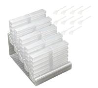 Nail Transfer Foil Box - Clear Dust Proof Layered Organizer for Salon | Transparent Acrylic Case with Divided Sections & Hinged Lid for DIY Manicure, Professional Studios, Desks and Shelves