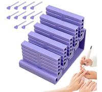 Nail Transfer Foil Box - Clear Dust Proof Layered Organizer for Salon | Transparent Acrylic Case with Divided Sections & Hinged Lid for DIY Manicure, Professional Studios, Desks and Shelves