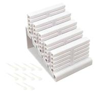 Nail Transfer Foil Box - Clear Dust Proof Layered Organizer for Salon | Transparent Acrylic Case with Divided Sections & Hinged Lid for DIY Manicure, Professional Studios, Desks and Shelves