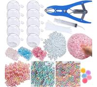 Nailaby Kit Creación Bola Táctil, 10 Fundas 6cm | Superficie lavable, uso sencillo del expansor, infinitas combinaciones, distracción calmante en viajes.