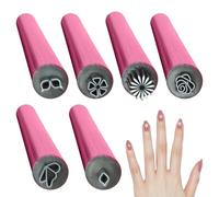 NailArt Stamp Pen | Herramientas para uñas Punteadores | Juego de sellos de uñas para mujeres y niñas - Placas de estampación para uñas
