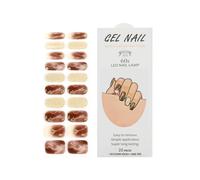 NAILDOKI UV Pegatinas Uñas Nail Art Stickers, Gel Pegatinas de Esmalte de Uñas Autoadhesivas para Uñas Decoració DIY, Calcomanías Full Cover Nail Foil