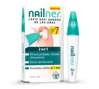 Nailner 2 en 1 Lápiz Anti Hongos de Uñas 4 ml - Lápiz Tratamiento contra los Hongos en las Uñas de Manos y Pies - Resultados Visibiles en 7 Días - Trata y Previene los Hongos de las Uñas Sin Limar