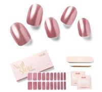 NAILOG Autoadherentes para Uñas 20Pcs Calcomanías de Uñas Barniz de Gel Adhesivo Plantilla Uñas Manicura Francesa Uñas Envolturas Decoración DIY Accesorio de Manicura para Mujeres Niñas, Cover Girl