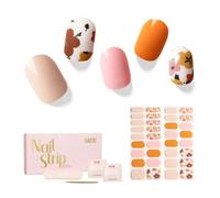 NAILOG Pegatinas para uñas, 34Pcs Nail Art Decal Strip Gel Calidad Profesional Barniz Adhesivo Semi-Permanente con Acabado de Gel Suave Nail Wraps para Mujeres Niñas, Waltz of the Flowers