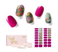 NAILOG Pegatinas para uñas, 34Pcs Nail Art Decal Strip Gel Calidad Profesional Barniz Adhesivo Semi-Permanente con Acabado de Gel Suave Nail Wraps para Mujeres Niñas, Retro Jungle