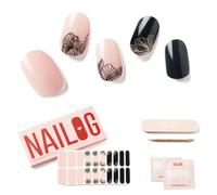 NAILOG Pegatinas Uñas Decorativas, 20Pcs Calcomanías y Autoadherentes para Uñas, Nail Stickers Semicuradas de Larga Duración con Acabado de Gel Suave y Brillante, Blossom