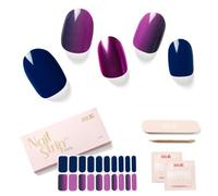 NAILOG Pegatinas Uñas Decorativas, 20Pcs Calcomanías y Autoadherentes para Uñas, Nail Stickers Semicuradas de Larga Duración con Acabado de Gel Suave y Brillante, Opium