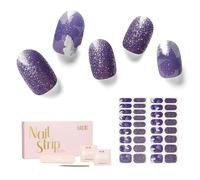 NAILOG Tiras de Uñas de Gel Semicuradas, 34Pcs Calcomanías de Uñas Gel de Calidad Salón, Envolturas de Uñas Larga Duración para Mujeres con Acabado de Gel Suave (Reflection)