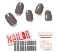 Nailog Tiras de uñas de gel semicuradas, tiras de esmalte de uñas extralargas (20 piezas), adhesivos semicurados de larga duración con acabado de gel suave y brillante, Kiss The Rain