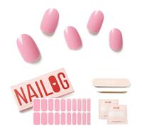 NAILOG Tiras de uñas de gel semicuradas, tiras de esmalte de uñas extralargas (20 piezas), calcomanías de uñas con acabado de gel suave y brillante para lámparas UV/LED, Tiffany