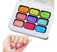nailPatting gelSet - 2.5ml x 9 Palette Kit, DIY Manicure Decoration | Professional nailPainting gelfor UV LED Nails, Portable nailPatting Color gelCollection, Salon Beauty nailSupplies