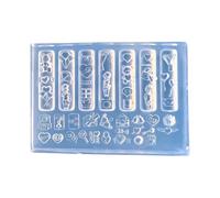 Nails Art - Plantilla de silicona 3D para diseño de moldes de forma delicada para manicura y creación de arte