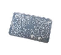 Nails Art - Plantilla de silicona para diseño de flores, moldes para manicura y estampación