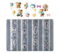Nails Craft Mold - Nails Craft Casting Mold | Nail Crafts Decoration Molds | Bear Charm Making Accessories | Manicure Carving Template for Studio, Traveling, Dating, Wedding