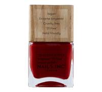 Nails Inc - Pintauñas vegano SWEAR BY SALUTATION Plant Power - 73% a base de plantas, 100% vegano y Cruelty Free - Manicura perfecta, rojo oscuro - Para estética de uñas ecológica
