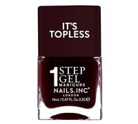 Nails Inc Topless Billie (burdeos) - Esmalte gel sin UV, 1 paso, hasta 8 días, secado rápido, vegano, 21-free, para niños y adultos, sin base ni top coat
