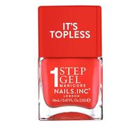 Nails Inc Topless Jennifer (rojo coral) - Esmalte gel sin UV, 1 paso, hasta 8 días, secado rápido, vegano, 21-free, para niños y adultos, sin base ni top coat