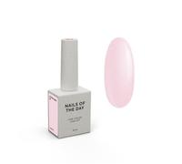 Nailsoftheday Cover base NEW Formula 28. Base de camuflaje para uñas semitransparente, tono rosa empolvado con shimmer plateado, 10 ml
