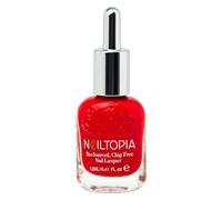 Nailtopia Esmalte de uñas sin astillas, biotina fortificante totalmente natural y enriquecido con superalimentos, fórmula antiastillas, secado rápido, larga duración, Goodnight Kiss, 11,6 g