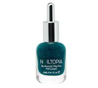 Nailtopia Laca de uñas de origen biológico sin astillas, Seas The Day, vegano, sin crueldad, verde azulado profundo, fortalece y endurece las uñas con ingredientes naturales de superalimentos y