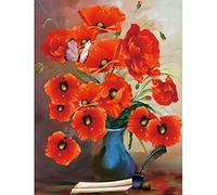 NAIMOER Flores Kit Completo de Cuadro de Diamantes para Adultos, 5D Diamond Painting Paisajes 30x40cm Arte Decorativo con Piedras Brillantes, DIY Manualidades para Decoración del Hogar