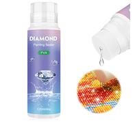 NAIMOER Sellador de pintura de diamante de 120 ml, sellador de pintura de diamante con cabezal de esponja, kits de pintura de diamante 5D, sellador de efecto de brillo permanente