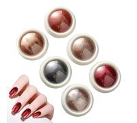 Nainas Chromes Powders - Suministro De Uñas Shimmer En Polvo | 6 Colores Glitter Fingernail Metallicn Effect Mirror Maquillaje Halloween, Artf Para Citas, Espumoso
