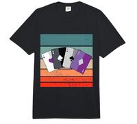 Naipes ases corazón púrpura símbolos Negros Obras de Arte Comfort Colors Adult Heavyweight T-Shirt