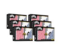 Naipes Copag 1546 Design 100 % pl stico, tama o Bridge (estrecho), rojo/azul ( ndice est ndar, 6 juegos)