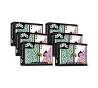 Naipes Copag 1546 Design 100 % pl stico, tama o Bridge (estrecho), verde/borgo a ( ndice est ndar, 6 juegos)