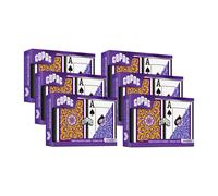 Naipes Copag 1546 Neoteric Design 100 % pl stico, tama o p ker (est ndar), violeta/amarillo/azul (juegos de 6 ndices jumbo)