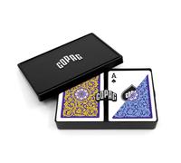 Naipes Copag 1546 Neoteric Design 100 % pl stico, tama o p ker (est ndar), violeta, amarillo y azul (juego de 1 ndice regular)