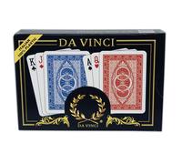 Naipes DA VINCI Ruote italianos 100 % pl stico, juego de p ker de 2 barajas, ndice regular con 2 cartas cortadas