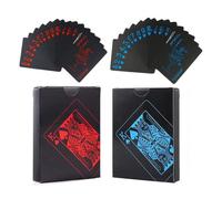Naipes Impermeables Cartas Póquer Texas Holdem Cartas Poker plástico Novedad Cartas Poker Profesional Tarjetas Juego Profesional plástico para niños y Adultos Mesa Juegos Cartas 2 Piezas