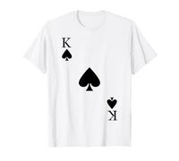 Naipes Picas Rey Carnaval Disfraz Póker Jugador de cartas Camiseta