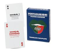 Naipes portugueses Lingo | Tarjetas de viaje | Aprende vocabulario portugués de una manera divertida y fácil | 52 traducciones esenciales
