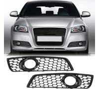NAIRE Parrilla del Parachoques Delantero para Audi A3 8P 2009 2010 2011,Anti-rasguños Parrilla Parachoques Delantero Autopartes