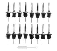Naisfei 16PCS Vertedor de Acero Inoxidable para Botellas Boquilla, Dosificador, Dispensador, Vertedor Se Adapta a Cualquier Botella ， Anti-Goteo Dispensador para Bebidas, Cócteles, Aceite, y Vino