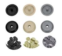 Naisfei Botón de seguridad para cinturón de seguridad, juego de 30 pares de botones de cinturón de seguridad para coche, evita el deslizamiento de la correa, botón de parada de hebilla de plástico