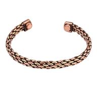 NAISHA Pulsera magnética de cobre indio hecha a mano para curación de chakras, joyería para regalo para mujeres y hombres., Pack De 1, Sin gemas.